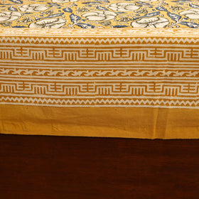 Bagru Hand Block Print Natural Dyed Cotton Single Bedsheet (90 x 60 in) 03