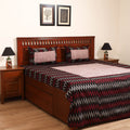 Pochampally Ikat with Bagh Patch Cotton Double Bedsheet Set (108 x 90 in) 38