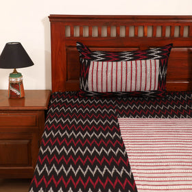 Pochampally Ikat with Bagh Patch Cotton Double Bedsheet Set (108 x 90 in) 38