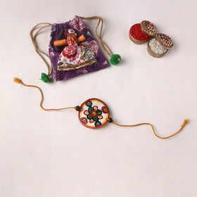 Handpainted Tholu Bommalata Leather Rakhi (Assorted) 13