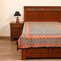 Bagru Hand Block Print Natural Dyed Cotton Single Bedsheet (90 x 60 in) 02