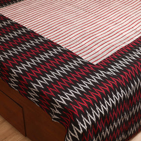 Pochampally Ikat with Bagh Patch Cotton Double Bedsheet Set (108 x 90 in) 38