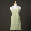 Green Jacquard Weaving Cotton Apron with Pocket 