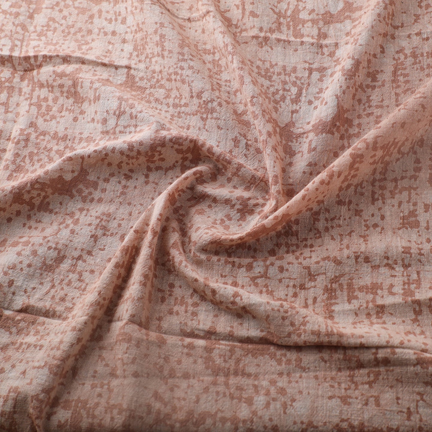 Brown - Authentic Kutch Hand Block Batik Print Pure Handwoven Natural Dyed Kala Cotton Fabric 14
