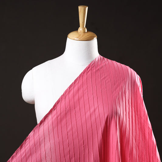 Pink - Pintuck Plain Pure Cotton Fabric