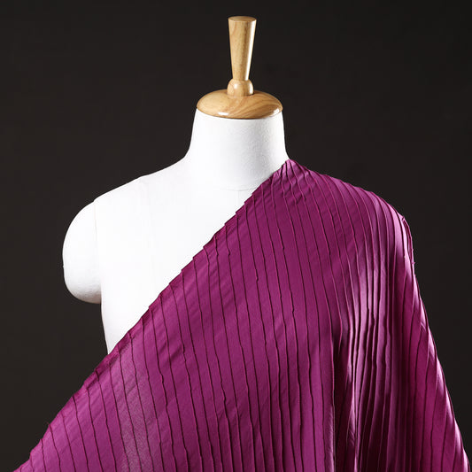 Purple - Pintuck Plain Pure Cotton Fabric