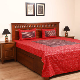 Pochampally Ikat with Bagh Patch Cotton Double Bedsheet Set (108 x 90 in) 39