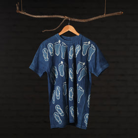 Buy Bindaas Block Art Printed Cotton Round Neck T-shirt Online at iTokri.com