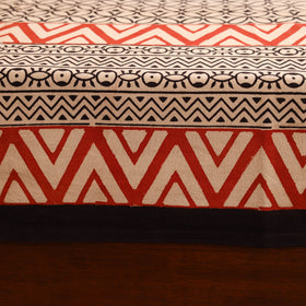 Bagru Hand Block Print Natural Dyed Cotton Single Bedsheet (90 x 60 in) 02