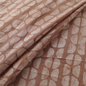 Brown - Authentic Kutch Hand Block Batik Print Pure Handwoven Natural Dyed Kala Cotton Fabric 15