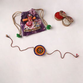 Handpainted Tholu Bommalata Leather Rakhi (Assorted) 17