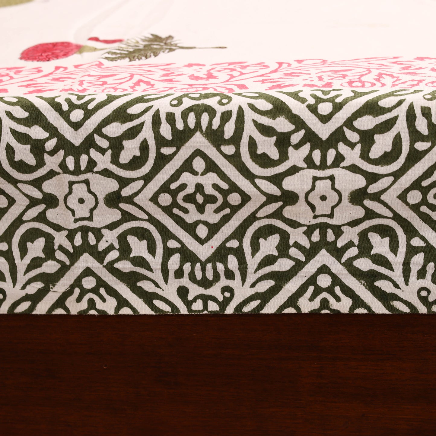 Sanganeri Hand Block Print Cotton Single Bedsheet (90 x 60 in) 01