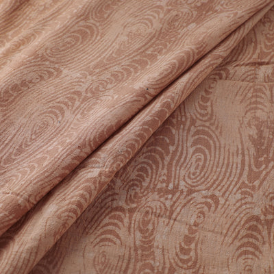 Brown - Authentic Kutch Hand Block Batik Print Pure Handwoven Natural Dyed Kala Cotton Fabric 16