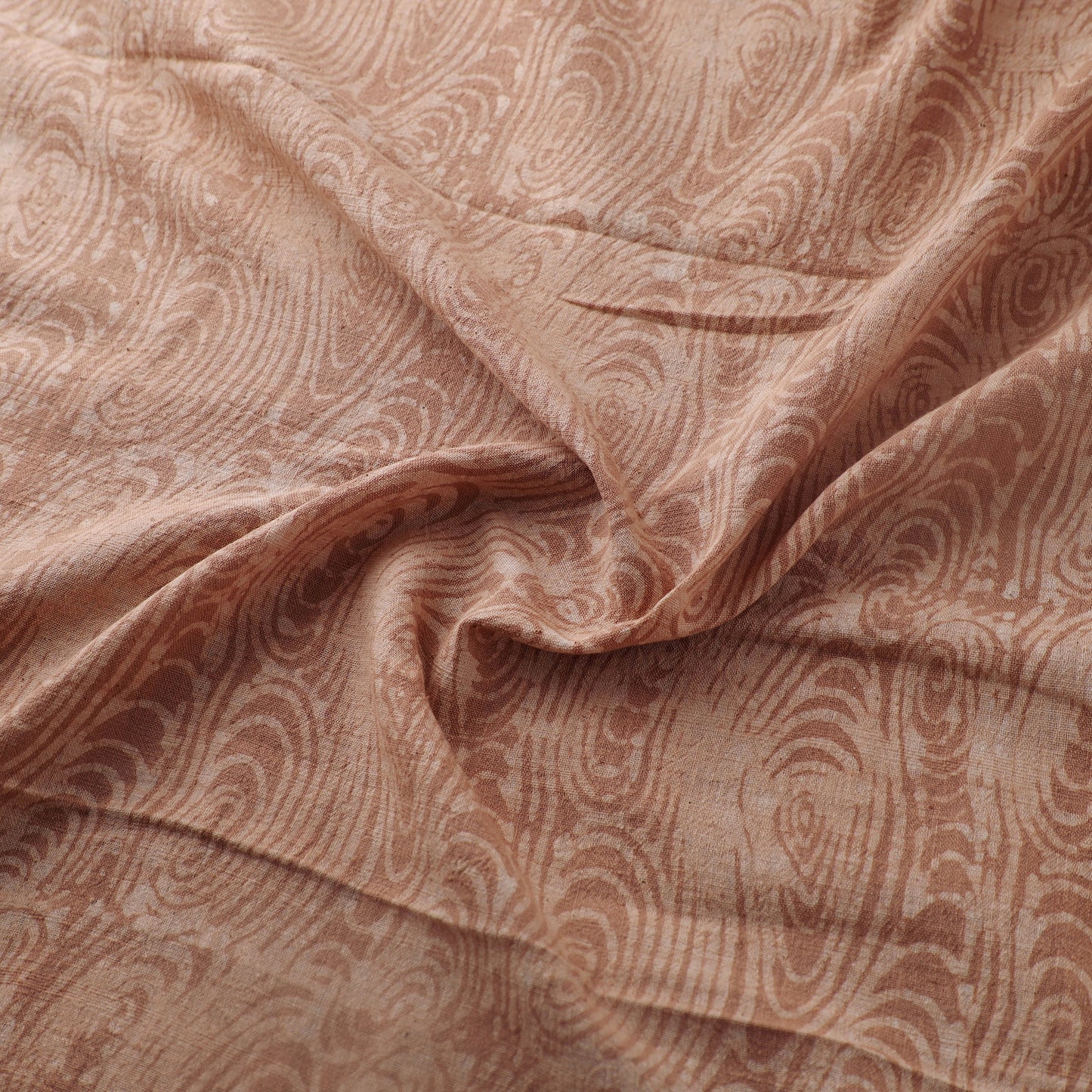 Brown - Authentic Kutch Hand Block Batik Print Pure Handwoven Natural Dyed Kala Cotton Fabric 16