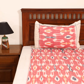 Pochampally Ikat Weave Cotton Double Bedsheet Set (108 x 90 in) 29