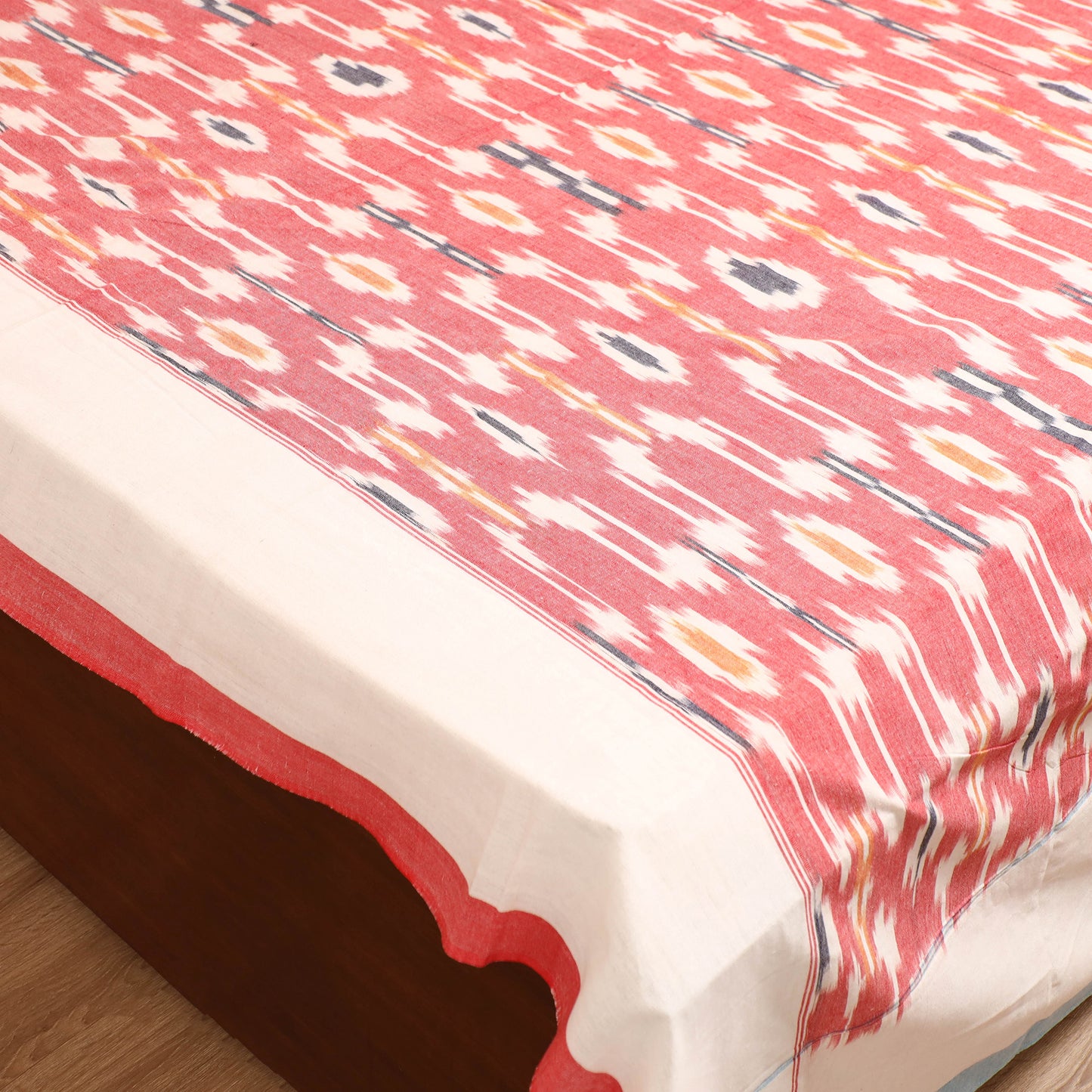 Pochampally Ikat Weave Cotton Double Bedsheet Set (108 x 90 in) 29