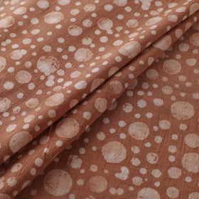 Brown - Authentic Kutch Hand Block Batik Print Pure Handwoven Natural Dyed Kala Cotton Fabric 17