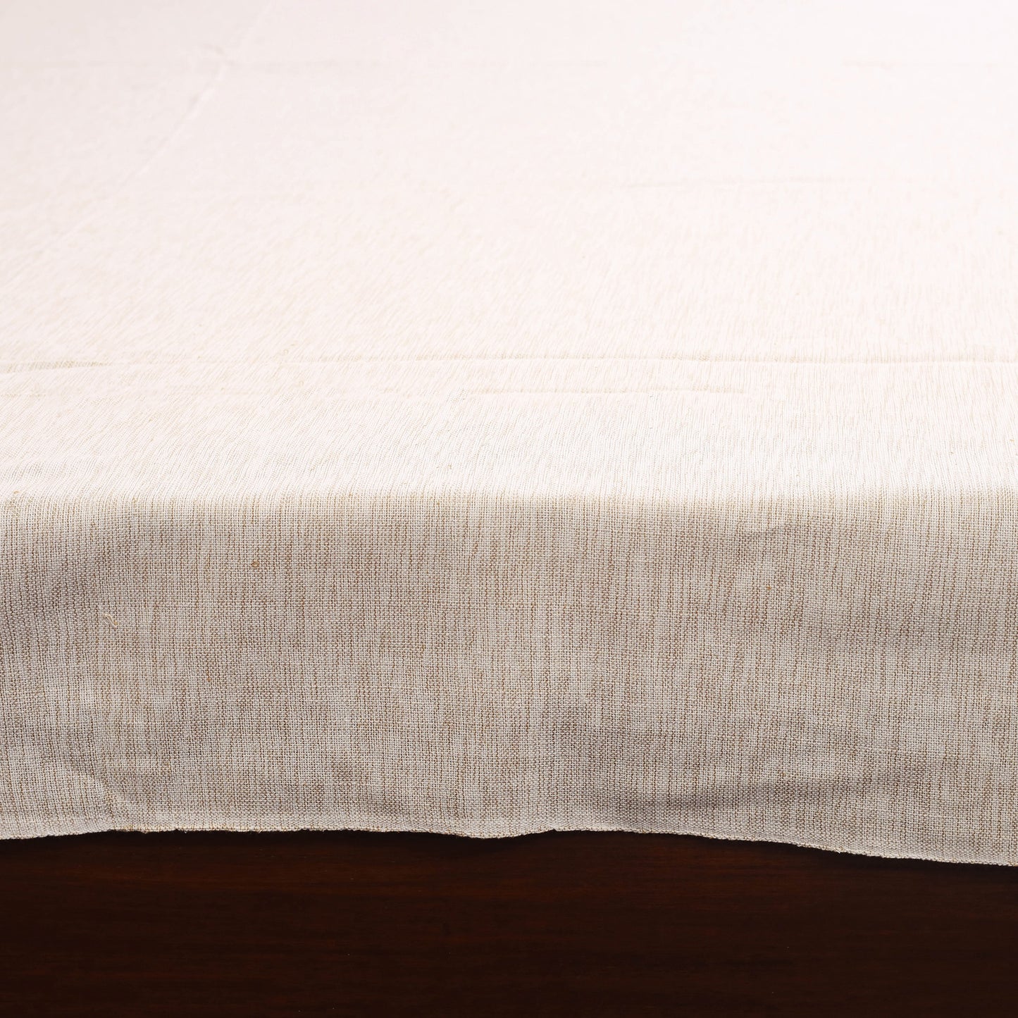 White - double handloom cotton bed sheet (108 x 90 in) 15