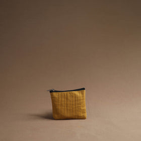 Yellow Handmade Cotton Multipurpose Utility Pouches (set of 3)