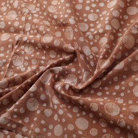Brown - Authentic Kutch Hand Block Batik Print Pure Handwoven Natural Dyed Kala Cotton Fabric 17