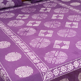 Hand Block Batik Print Cotton Double Bedsheet Set (108 x 90 in) 01
