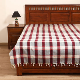 Handloom Cotton Single Bedsheet (90 x 60 in) 286