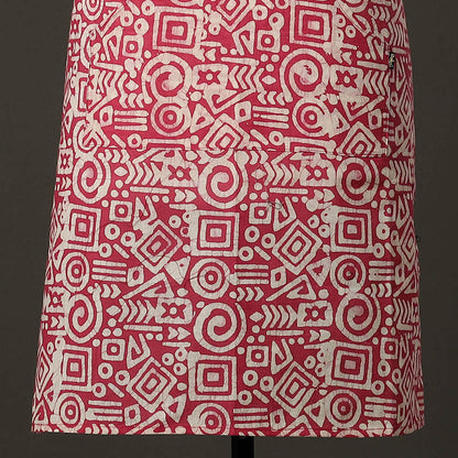 Hand Batik Printed Cotton Apron with Pocket