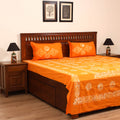 Hand Block Batik Print Cotton Double Bedsheet Set (108 x 90 in) 02