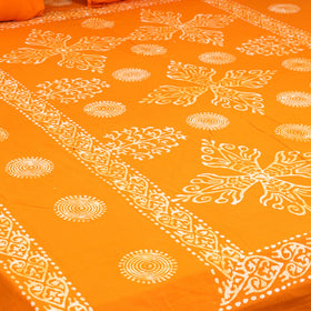 Hand Block Batik Print Cotton Double Bedsheet Set (108 x 90 in) 02