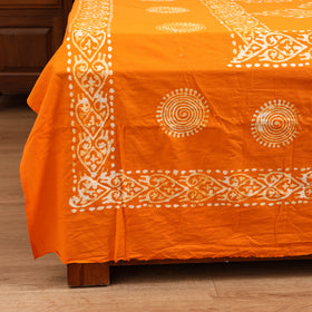 Hand Block Batik Print Cotton Double Bedsheet Set (108 x 90 in) 02