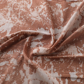 Brown - Authentic Kutch Hand Block Batik Print Pure Handwoven Natural Dyed Kala Cotton Fabric 19