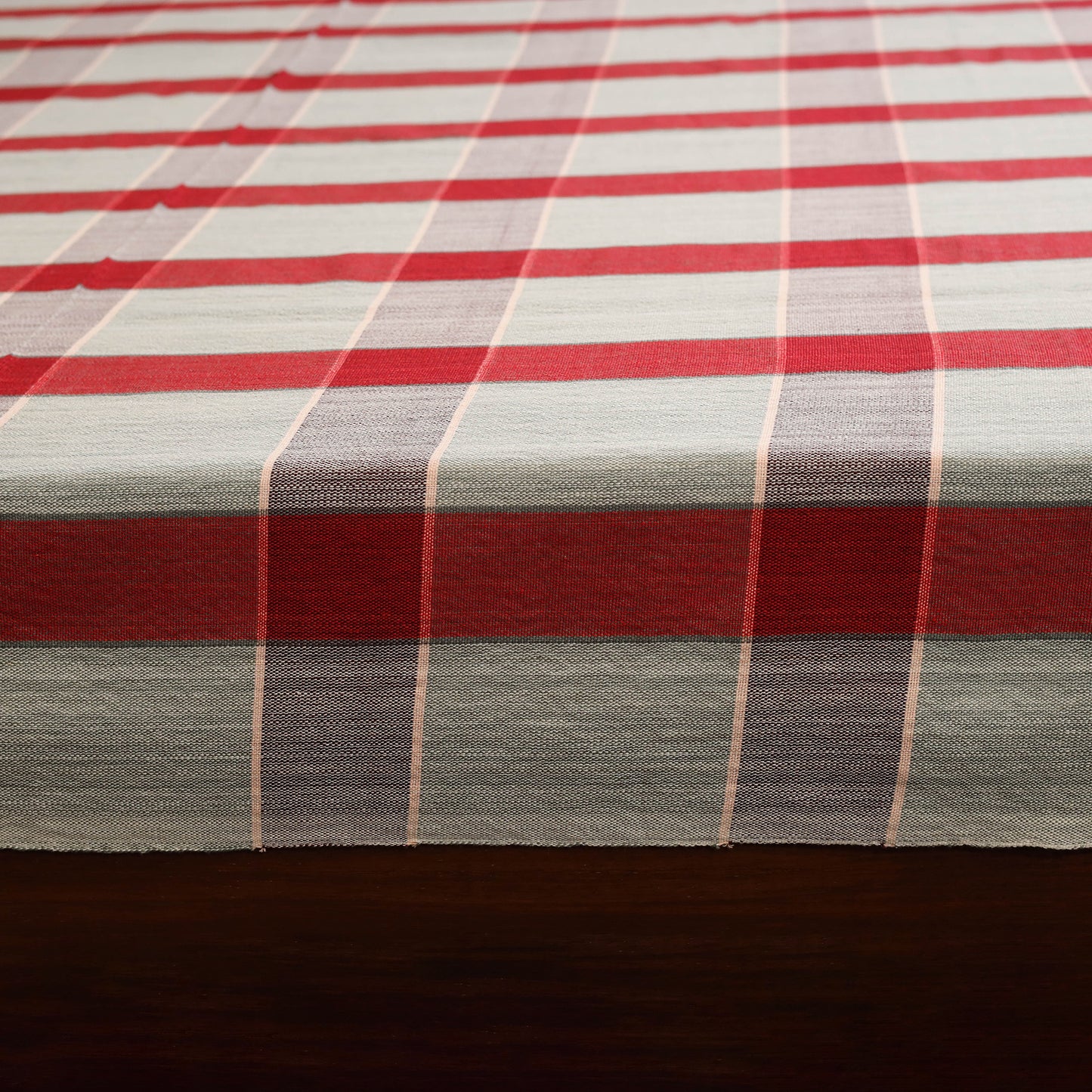 Multicolor - double handloom cotton bed sheet (108 x 90 in)