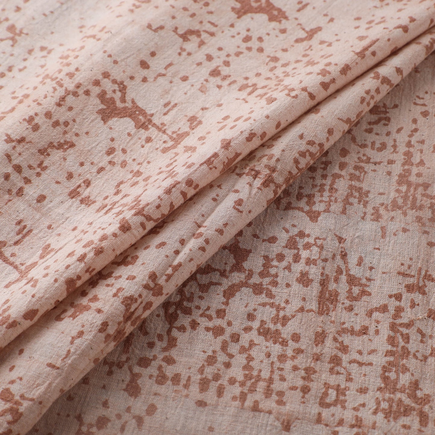 Brown - Authentic Kutch Hand Block Batik Print Pure Handwoven Natural Dyed Kala Cotton Fabric 20