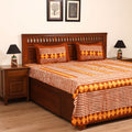 Hand Block Batik Print Cotton Double Bedsheet Set (108 x 90 in) 03