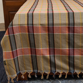 Brown - double handloom cotton bed sheet (108 x 90 in) 10