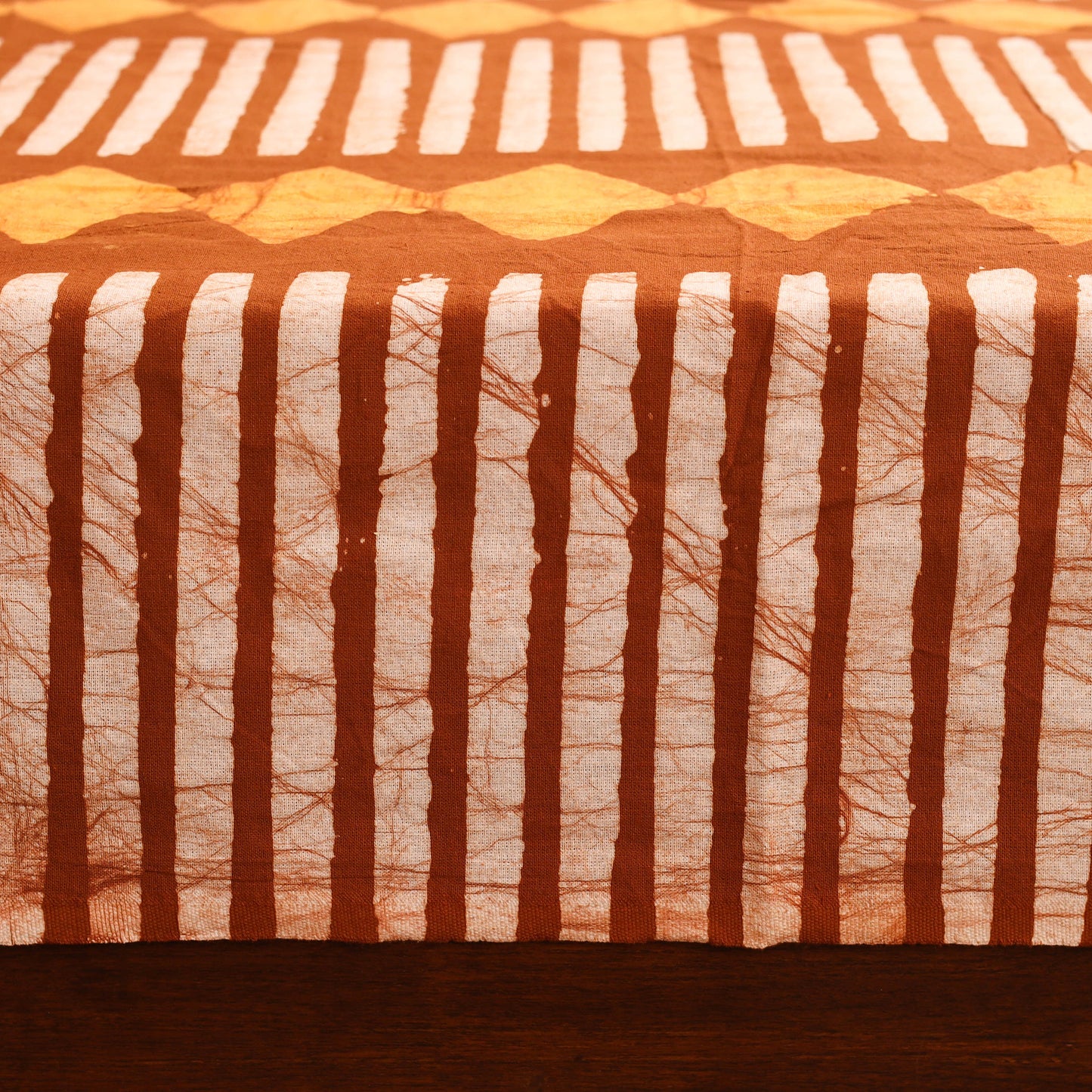 Hand Block Batik Print Cotton Double Bedsheet Set (108 x 90 in) 03