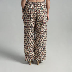 Buy Block Printed Cotton Pedana Kalamkari Palazzo