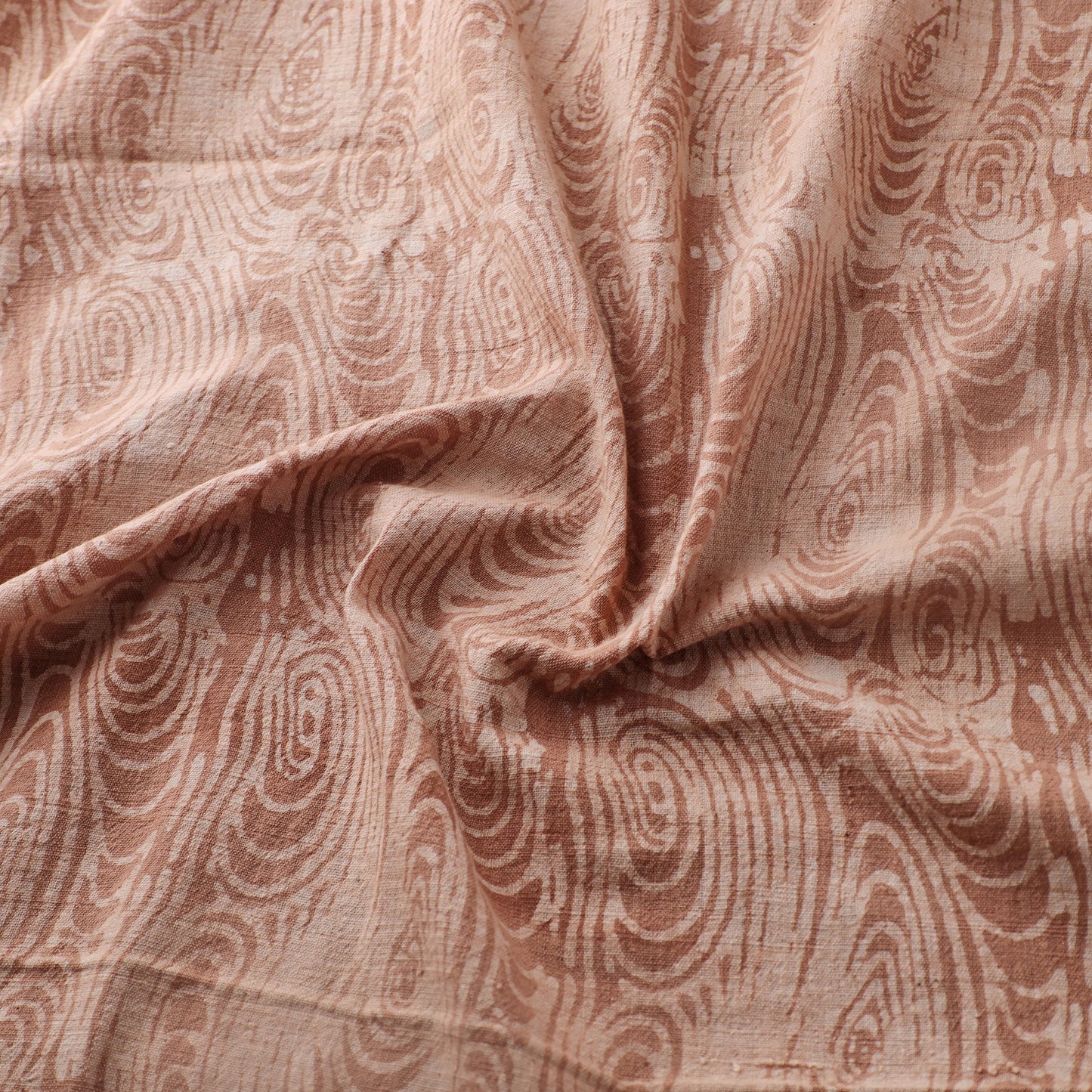 Brown - Authentic Kutch Hand Block Batik Print Pure Handwoven Natural Dyed Kala Cotton Fabric 22