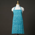 Blue Hand Batik Printed Cotton Apron with Pocket 