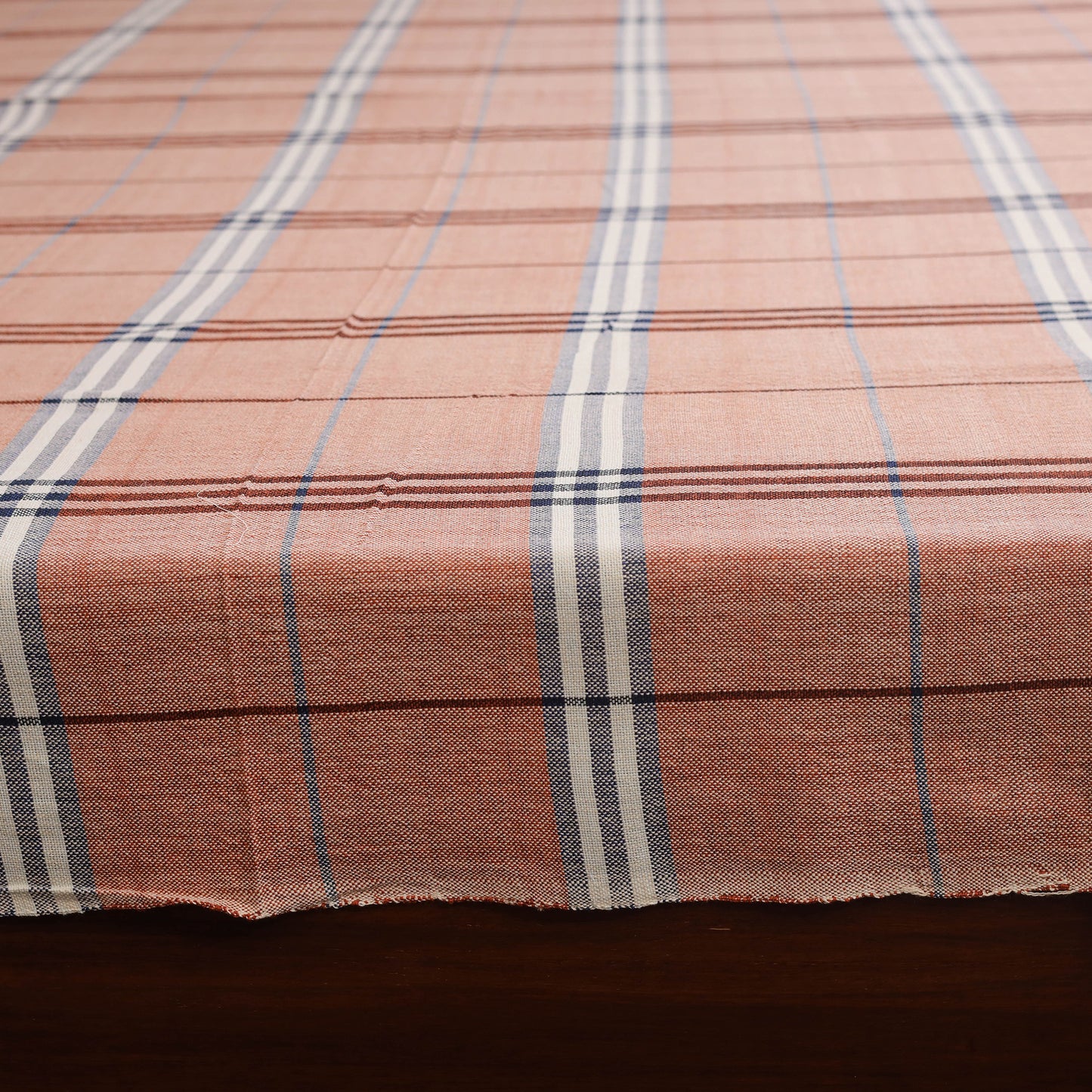 Brown - double handloom cotton bed sheet (108 x 90 in) 19