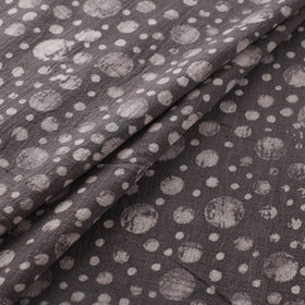 Grey - Authentic Kutch Hand Block Batik Print Pure Handwoven Natural Dyed Kala Cotton Fabric 23