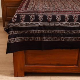 Ajrakh Hand Block Print Natural Dyed Cotton Single Bed Sheet (90 x 60 in) 04