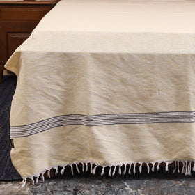 Yellow - double handloom cotton bed sheet (108 x 90 in) 21