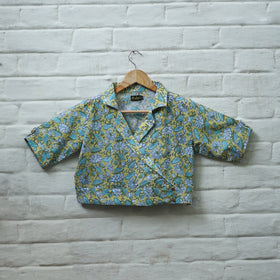 Buy Multicolor Block Print Cotton Sanganeri Stitched Blouse