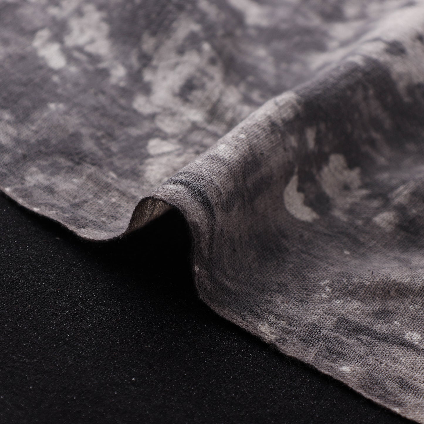 Grey - Authentic Kutch Hand Block Batik Print Pure Handwoven Natural Dyed Kala Cotton Fabric 24
