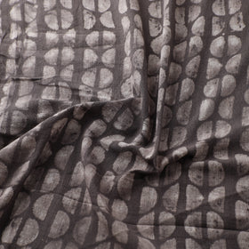 Grey - Authentic Kutch Hand Block Batik Print Pure Handwoven Natural Dyed Kala Cotton Fabric 25