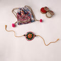 Flower - Handpainted Tholu Bommalata Leather Rakhi (Assorted) 35