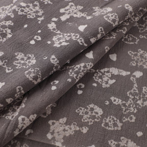 Grey - Authentic Kutch Hand Block Batik Print Pure Handwoven Natural Dyed Kala Cotton Fabric 26