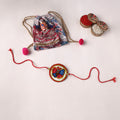 Butterfly - Handpainted Tholu Bommalata Leather Rakhi (Assorted) 20