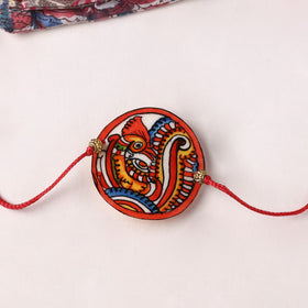 Peacock - Handpainted Tholu Bommalata Leather Rakhi (Assorted) 37